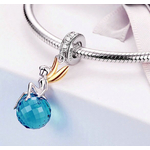 Charm FÉE PLANETE - charm fée - charm planete - Argent S925 - Pour bracelet & Collier
