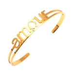 bracelet jonc message AMOUR - Ikita-DORE