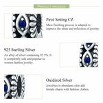Chaîne de confort SOUL EYE - Argent Sterling 925 - Zircon Cubique - Bleu-bracelet pandora style