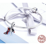 Charm/Pendentif KIT FÉMINITÉ - Argent S925 - Zircon Cubique - Style Pandora - Rouge - pour bracelet pandora feminin