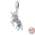 Charm Pendentif LICORNE - Argent S925 - Zircon Cubique - Pour Pandora - Violet & Rose - bijoux licorne argent charm pendentif pandora licorne féerie