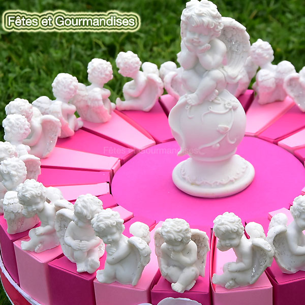 Gateau Anges A Remplir De Dragees Bonbons Bapteme Mariage Communion Fete Anniversaire Fetes Et Gourmandises