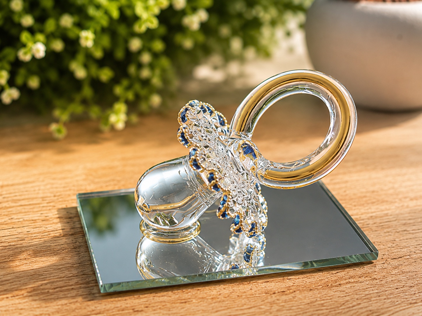 tetine en verre pour bapteme et dragees