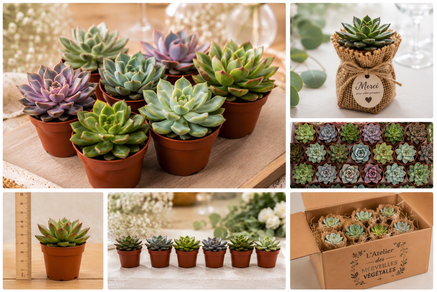 mini succulentes pour toutes ceremonies