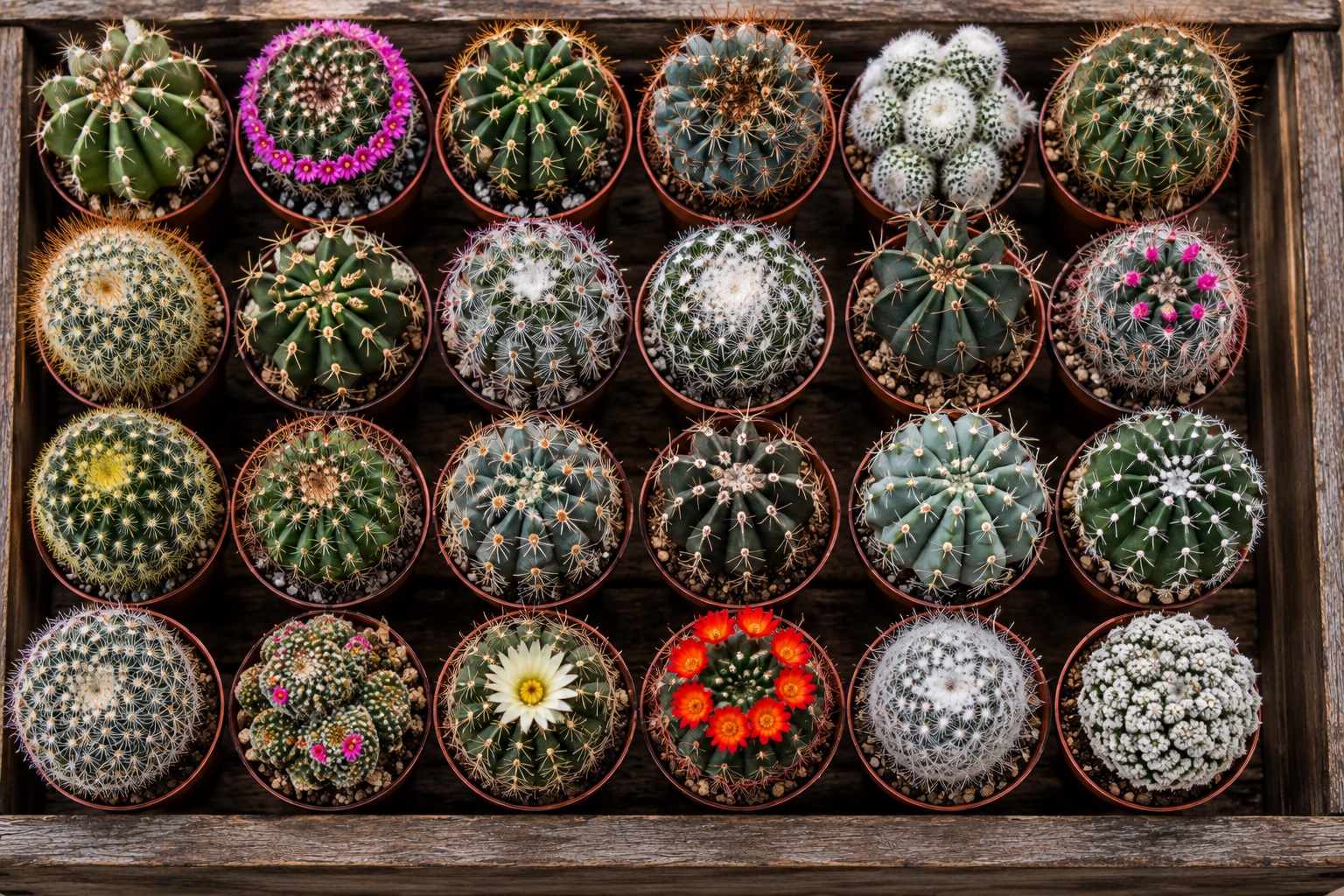 mélange de cactus en pot de 5,5 cm pour toutes ceremonies