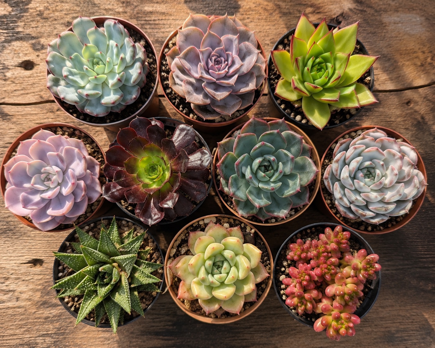 lot de 10 mini succulentes