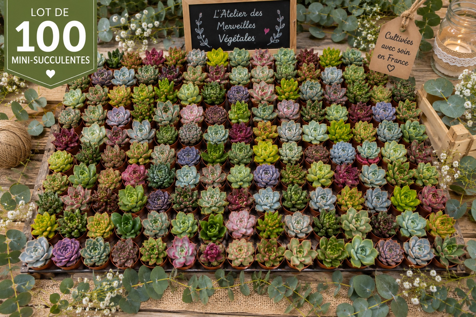 lot de 100 mini succulentes pour toutes occasions 3