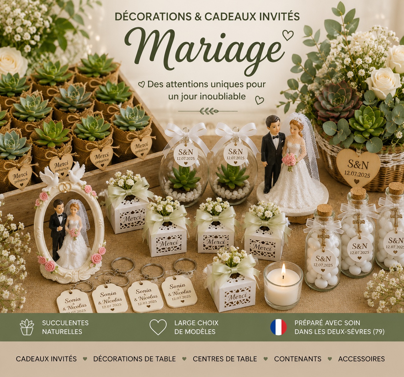 figurines mariage pour decoration gateau ou table