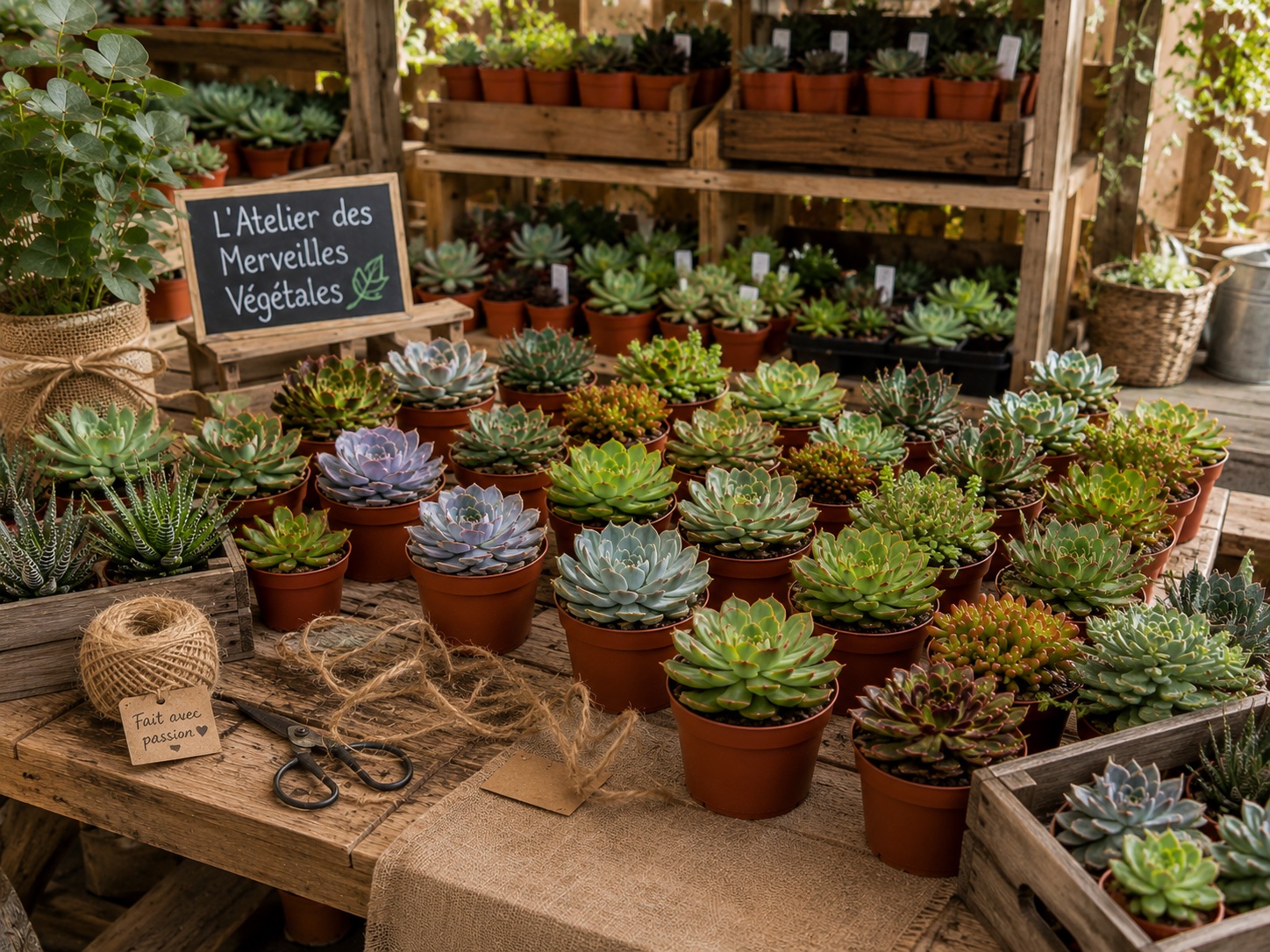 grandes succulentes pour decoration ou cadeau invites