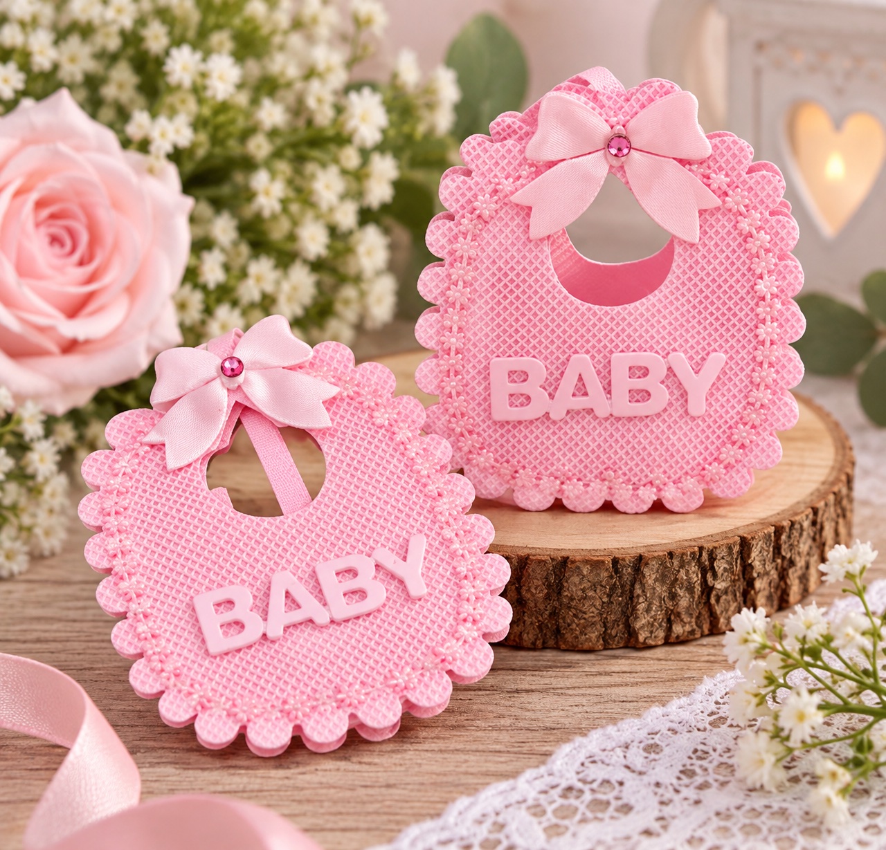 bavoir porte dragees pour bapteme
