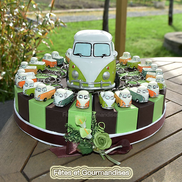 1 Combi Volkswagen Porte Photo Bapteme Mariage Communion Anniversaire Dragees V2 Articles De Fete Maison