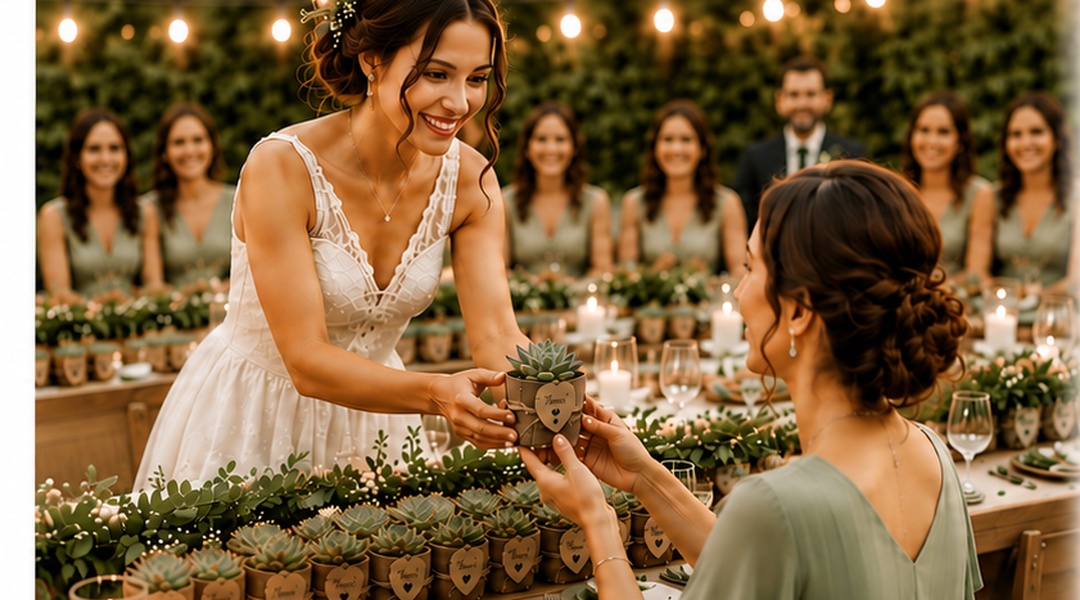 Mini succulentes pour mariage – cadeaux d'invités personnalisés et décoration de table
