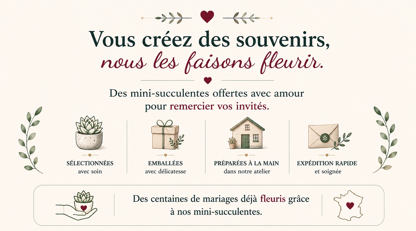 Mini succulentes pour toutes occasions