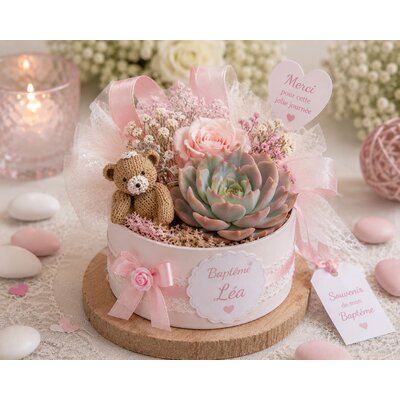 ourson porte clef pour bapteme naissance ou dragees