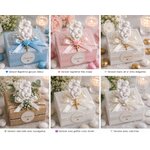 figurine bebe dans une main pour bapteme naissance dragees