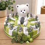 gateau de bapteme avec ourson porte cle