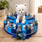 gateau de bapteme avec ourson porte clef