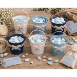 mini seau en metal decoration dragees