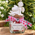 ange coeur figurine pour decoration dragees
