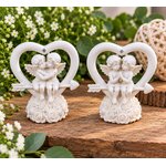 figurine ange sur coeur et fleche pour mariage fiancailles