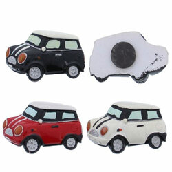 Porte-Clés Mini Cooper Métal - Motif Voiture Culte - Avec Strass - 40x25x15mm - Cadeau Fan Auto