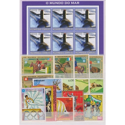 Collection De Timbres Du Monde Neufs Non Oblitérés - 1 Glassine Par Lot, Pays Et Thèmes Variés