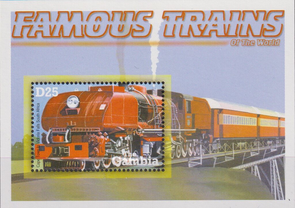 Gambie - Trains - Feuillet neuf ** de 2001 - MONDE/Timbres / Feuillets ...