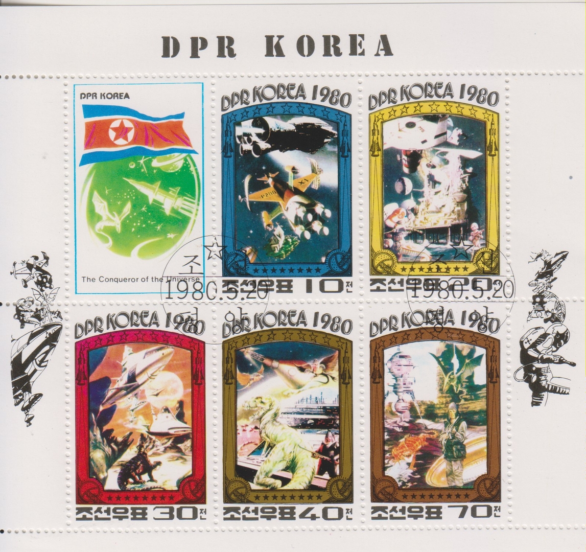 Corée du Nord Espace Feuillet de 1980 MONDE/Timbres / Feuillets Ventes philatéliques privées