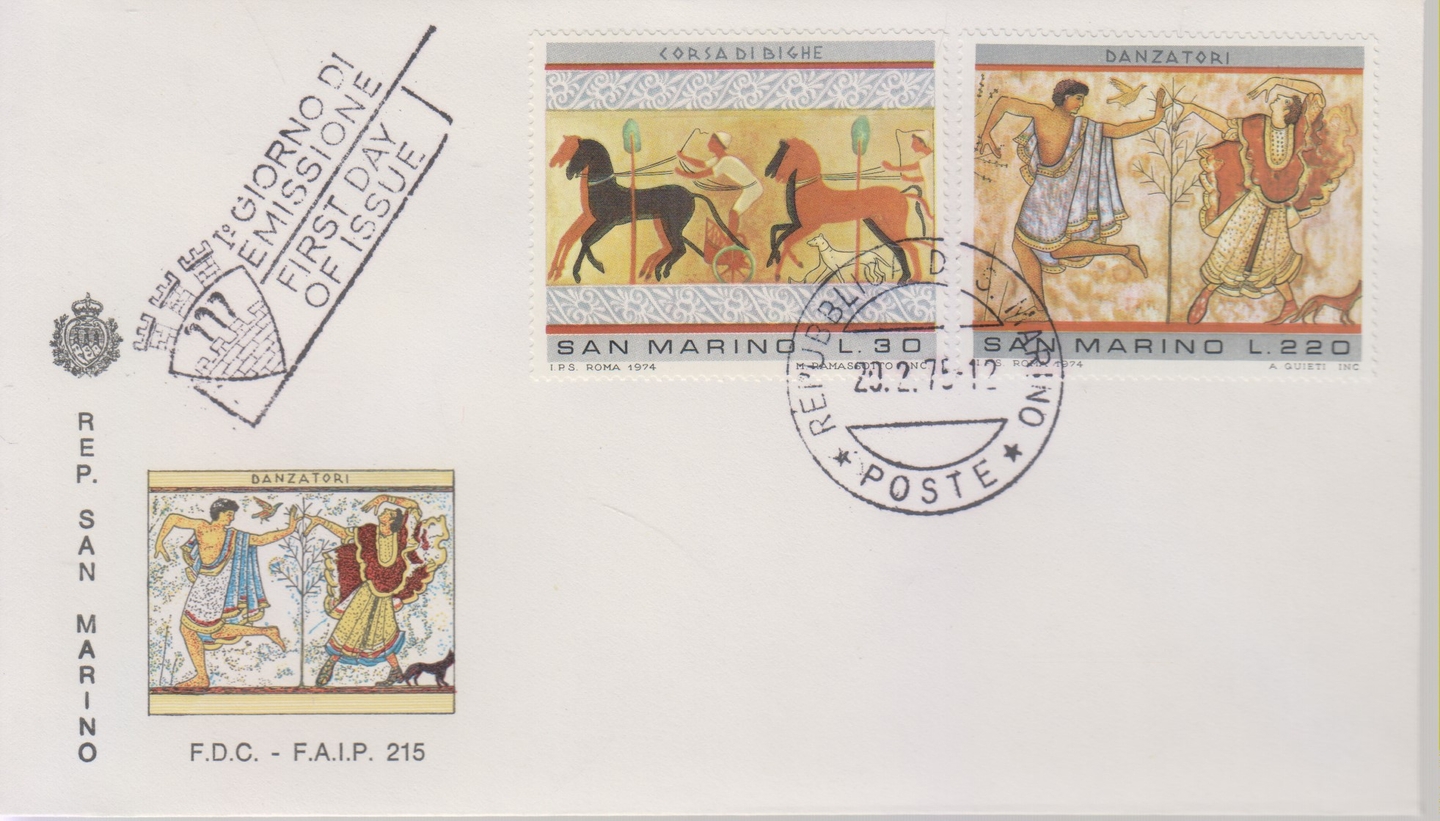 Saint Marin - Enveloppe 1er-jour de 1974 - EUROPE/Saint Marin - Ventes