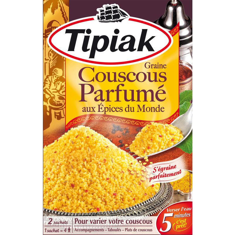 TIPIAK COUSCOUS PARFUMÉ AUX ÉPICES DU MONDE Savory grocery/Couscous
