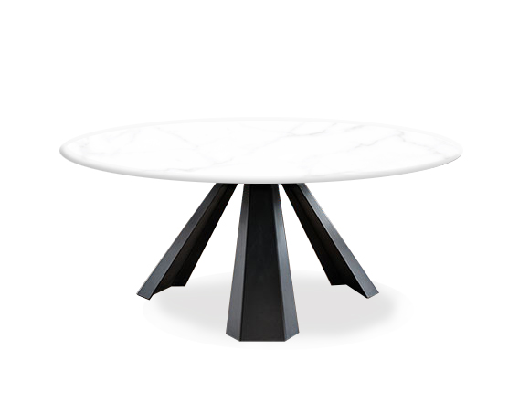 Table de repas ELIOT ronde mabre Carrara