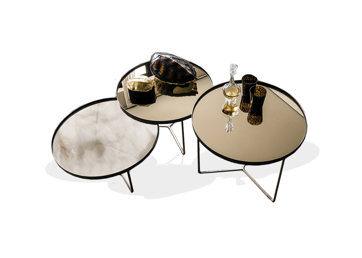 Table basse CLEA bronze - plateau céramique