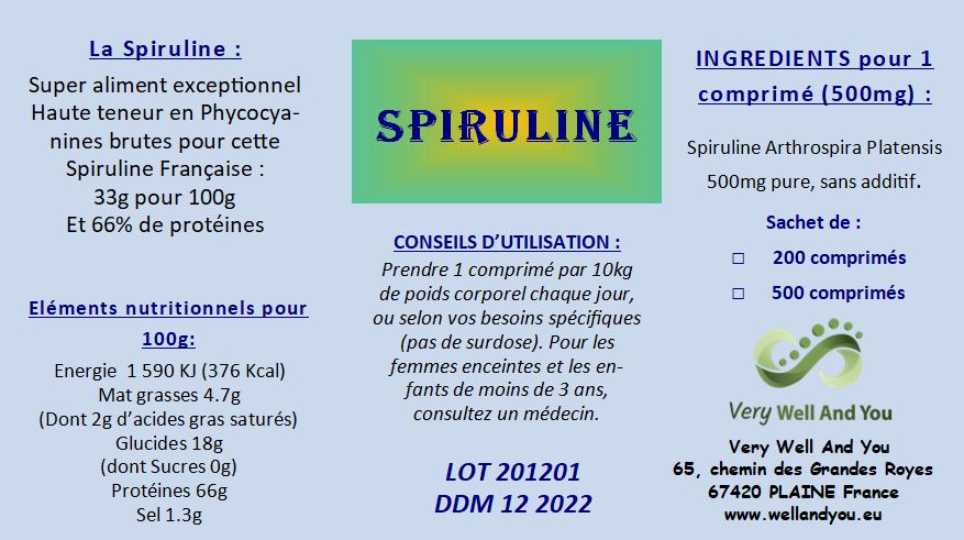 spiruline sachet