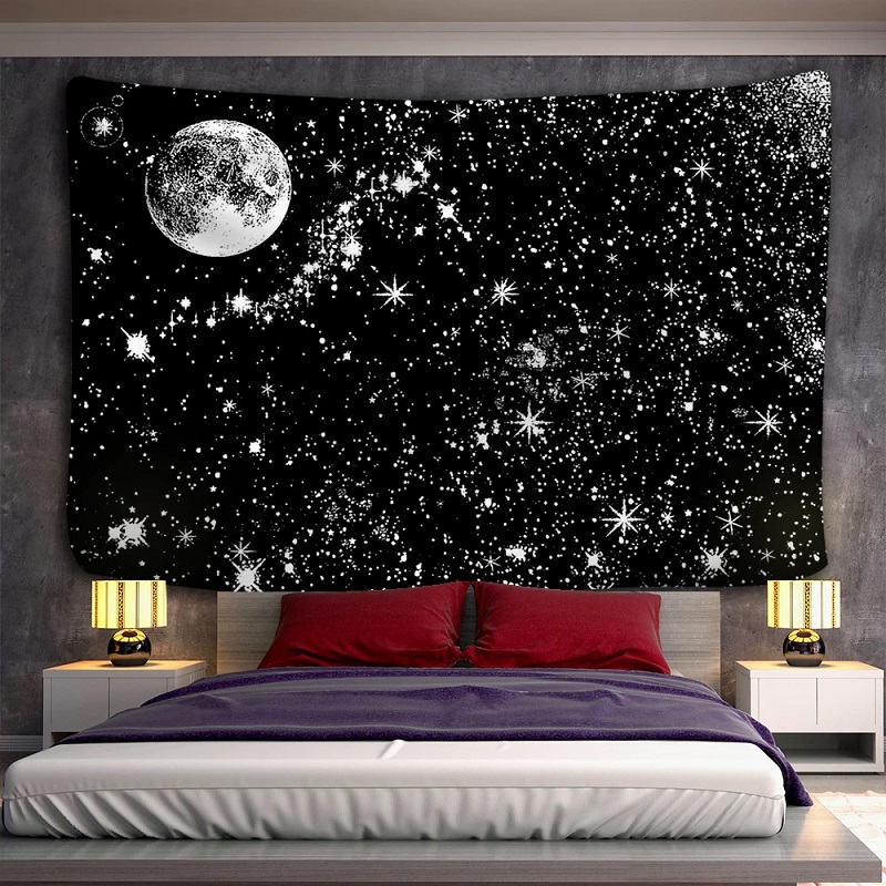décoration murale espace pleine lune