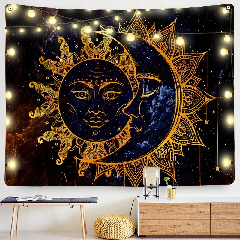 Tenture Murale Soleil Lune