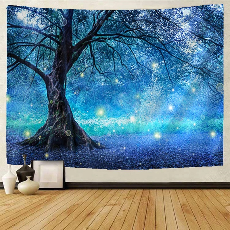 tapisserie murale arbre forêt
