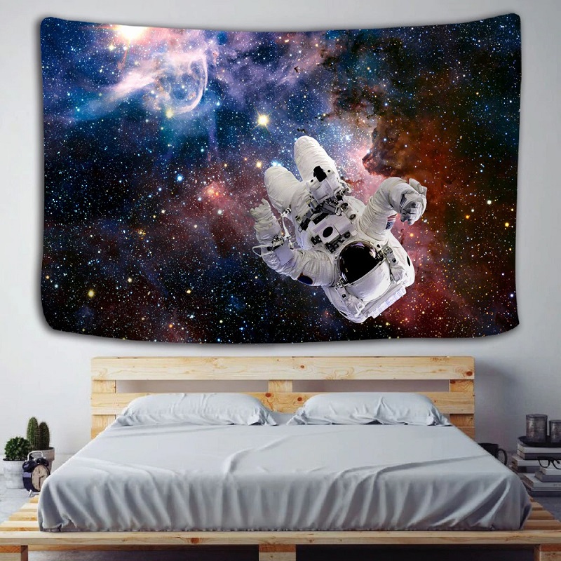 tenture murale astronaute espace constellations