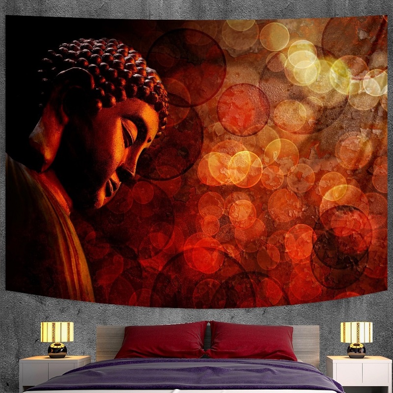 tapisserie murale méditation bouddha