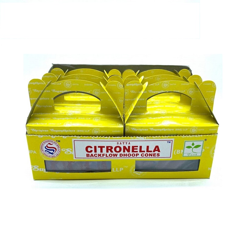 cônes encens naturels reflux satya citronnelle