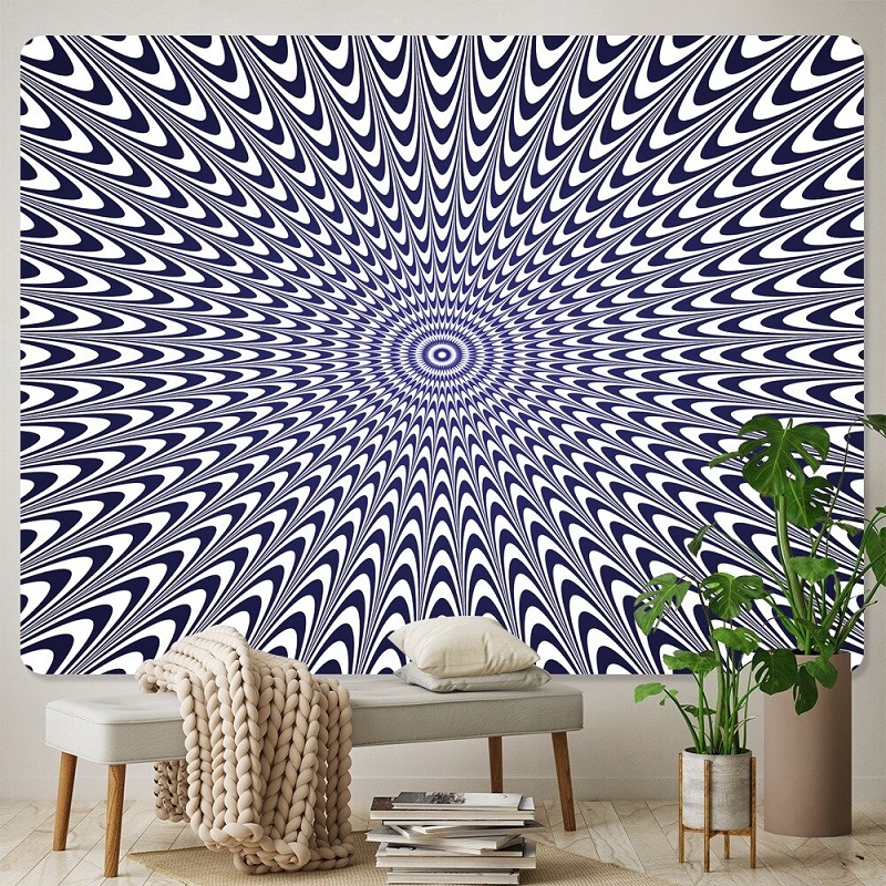 tenture murale psychédélique illusion doptique