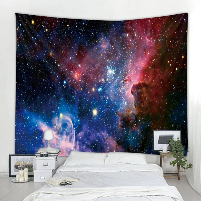 tenture décorative espace étoiles nébuleuses