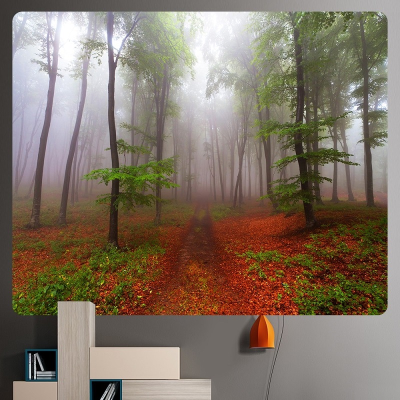 tapisserie murale décorative forêt arbre nature paysage