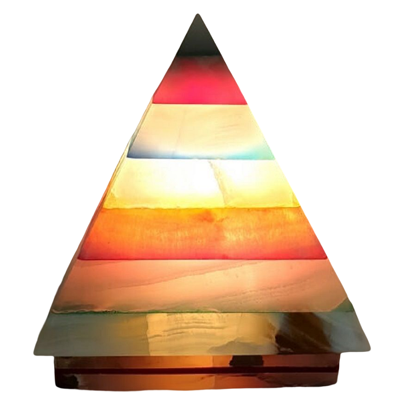 Lampe en Pierre d\'Onyx Pyramide