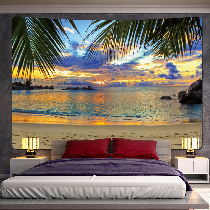 tapisserie murale décorative plage océan