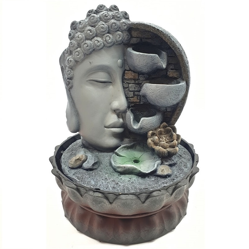 fontaine d'intérieur zen visage de bouddha