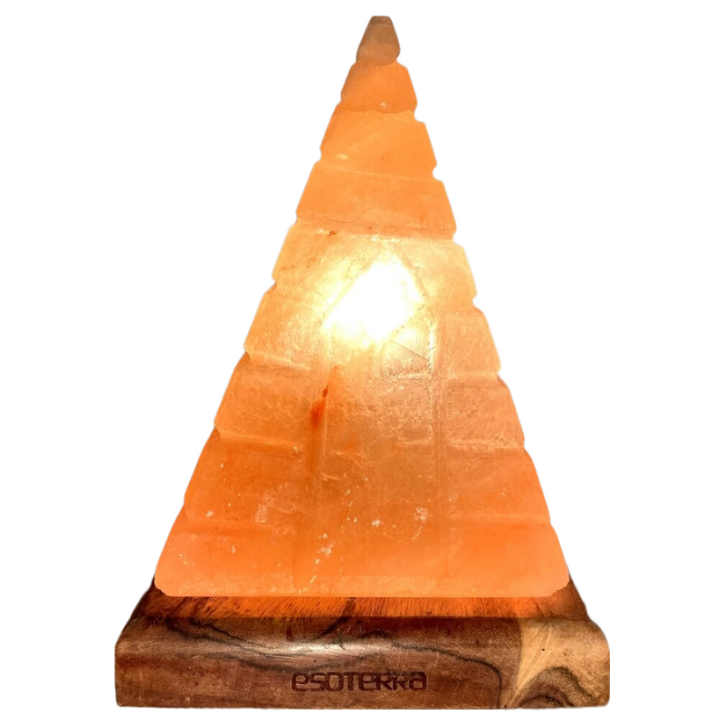 lampe pierre de sel pyramide striée