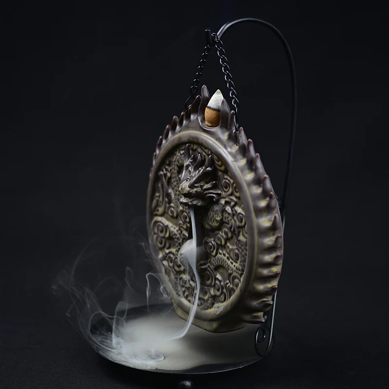 support à encens tête de dragon