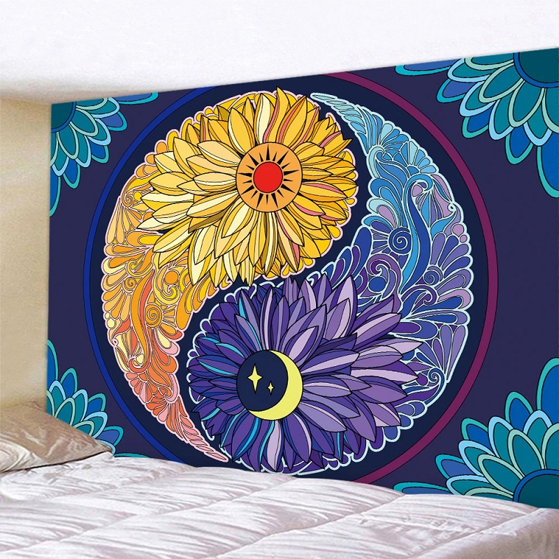 tapisserie décorative zen yin et yang
