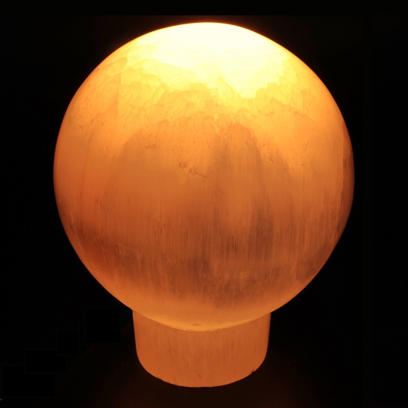 lampe décorative sélénite sphère boule