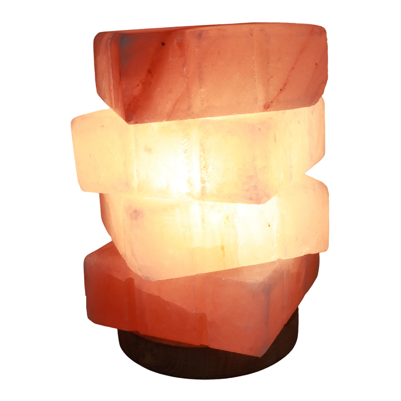 lampe pierre de sel cubes superposés